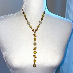 Lucky Brand Y Necklace, Gold Tone